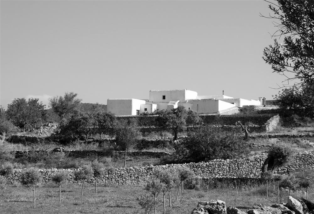 Original finca ibicenca black white old architecture (3)