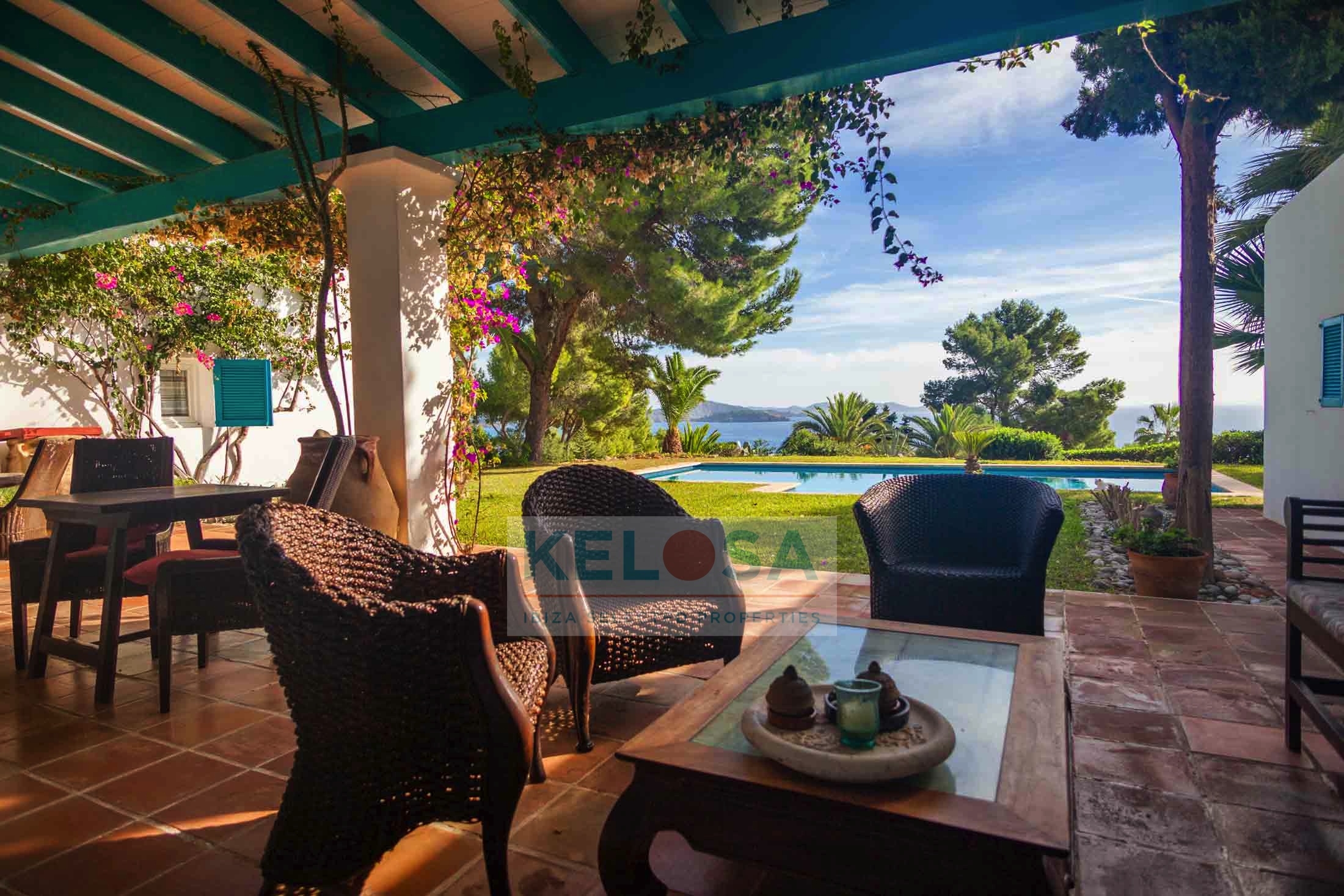 Kelosa 04 ibiza Villa in first line with mature garden Es Cubells NEW WM